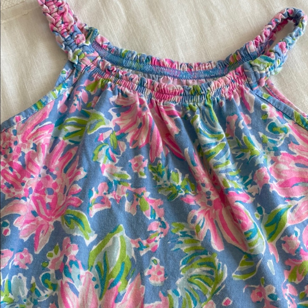Lilly Pulitzer, Floral Blue and Pink kids dress - Picture 2 of 5